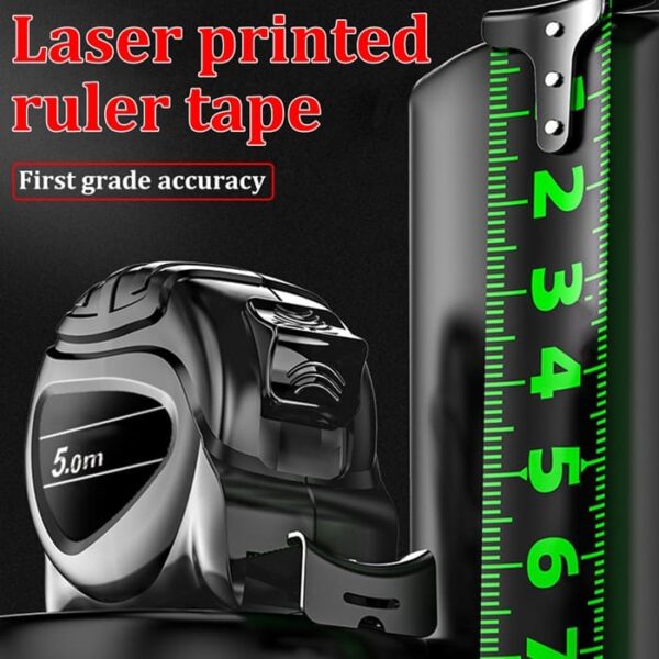 10M Metric Measuring Tape – Self-Locking Fluorescent Steel Tape Measure - Image 4