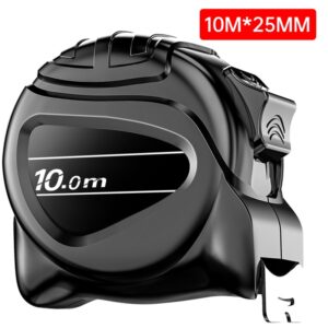 10M Metric Measuring Tape – Self-Locking Fluorescent Steel Tape Measure