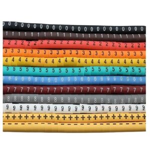 1200PCS Cable Wire Markers – 1.5mm², Numbers 0–9, +, - (12 Characters)