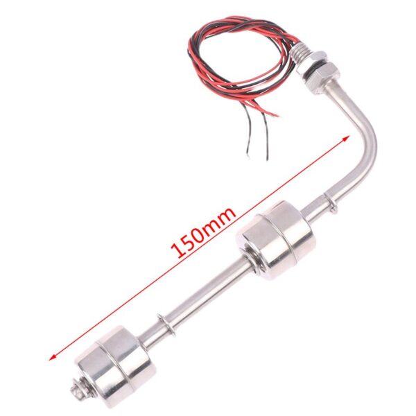 150mm Stainless Steel Right-Angle Water Level Sensor – Liquid Float Switch