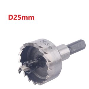 25mm HSS Hole Saw Drill Bit – Cutter Tool for Wood, Stainless Steel, and Metal Alloy