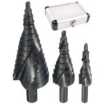 3PCS HSS Cobalt Step Drill Bit Set – 4–32mm, Nitrogen-Coated, Spiral Flute with Triangle Shank
