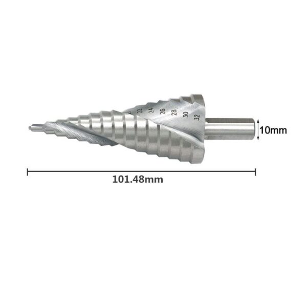 4–32mm HSS Spiral Grooved Step Drill Bit – High-Speed Steel Metal Drilling Tool - Image 3