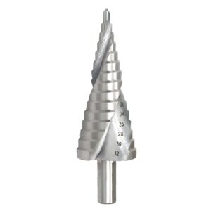 4–32mm HSS Spiral Grooved Step Drill Bit – High-Speed Steel Metal Drilling Tool