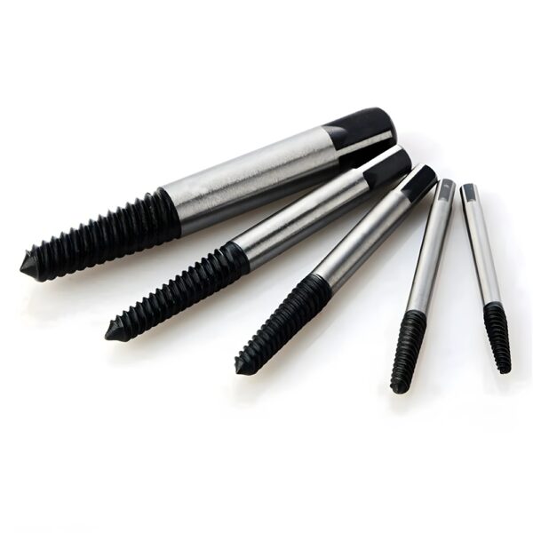 5Pcs Broken Bolt & Screw Extractor Set – Damaged Bolt Remover & Center Drill Bit Guide Kit - Image 3
