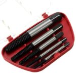 5Pcs Broken Bolt & Screw Extractor Set – Damaged Bolt Remover & Center Drill Bit Guide Kit