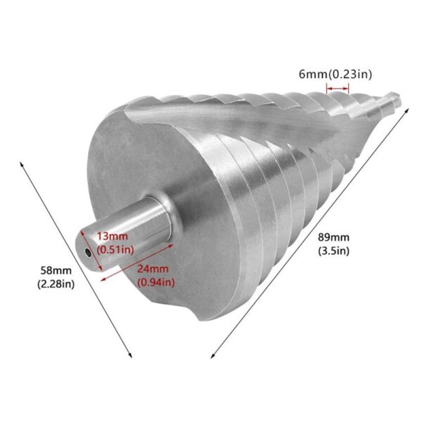 6–60mm Step Drill Bit – Spiral Groove Multi-Function Hole Cutter for Metal & Wood - Image 3