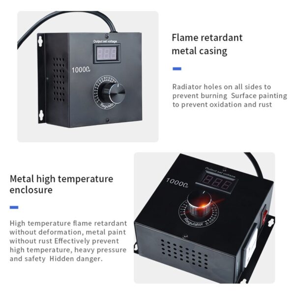 AC110-220V 5000W High-Power Voltage Regulator & Speed Controller - Image 5