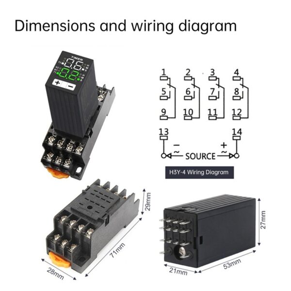 DC 12V Flash Timer  – Digital Time Control with Base - Image 4