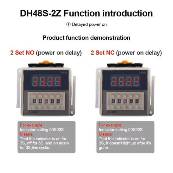 DH48S-2Z AC220V Digital Time Relay - Image 3