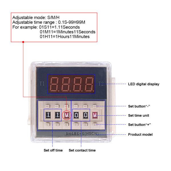 DH48S-S AC220V Digital Time Relay - Image 6