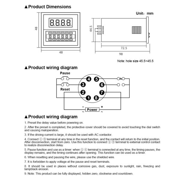 DH48S-S AC220V Digital Time Relay - Image 8