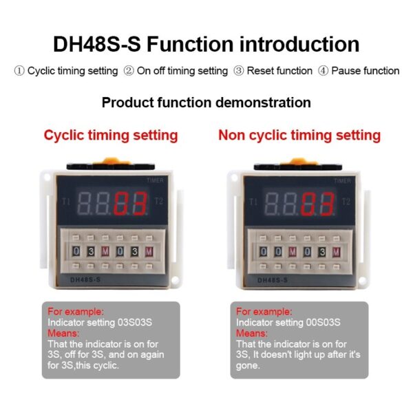 DH48S-S AC220V Digital Time Relay - Image 9
