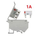DIN Rail Fuse Terminal Block with LED Indicator 1A