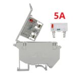 DIN Rail Fuse Terminal Block with LED Indicator 5A