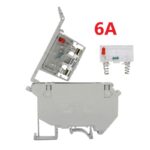 DIN Rail Fuse Terminal Block with LED Indicator 6A