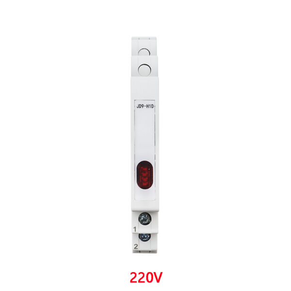DIN Rail Indicator Light – 230V AC, Modular Lamp (Single Light) (Red)