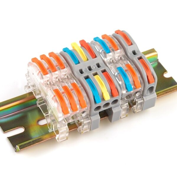 DIN Rail Wire Connectors – Fast Push-in Cable Splicing Terminal Block - Image 2