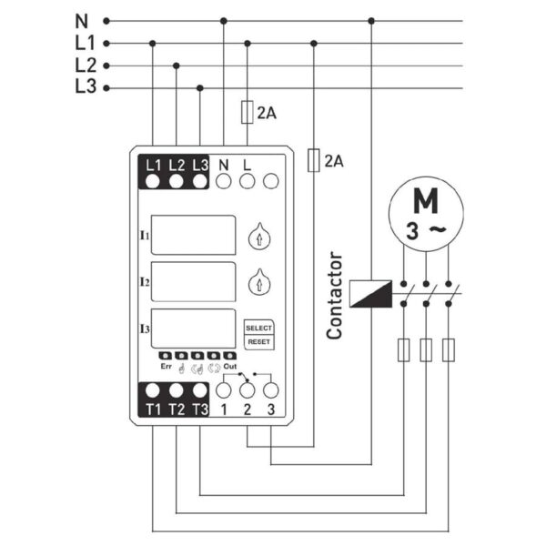 Digital Overload 0.1-25A ASYMMETRY Relay - Image 2