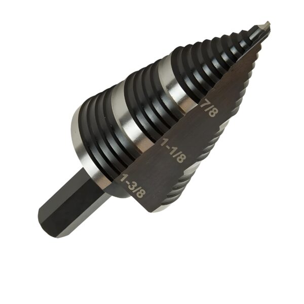 HSS Step Drill Bit – Titanium Coated, Double Fluted Cone Drill for Metal, Plastic & Wood