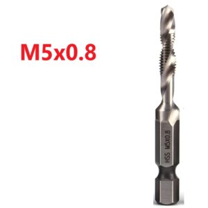 Hex Shank HSS Screw Tap Drill Bit – M5 Countersink Composite Tap Drill