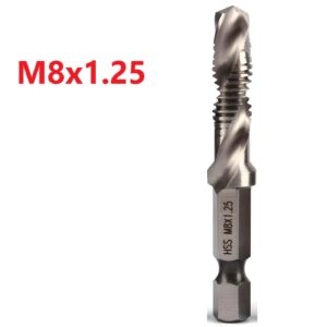 Hex Shank HSS Screw Tap Drill Bit – M8 Countersink Composite Tap Drill