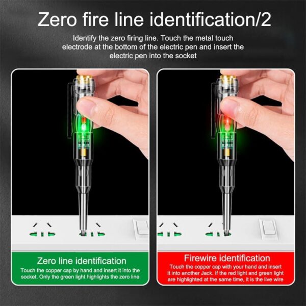 Intelligent Voltage Tester Pen – Non-contact AC Voltage Detector with Indicator Light - Image 2