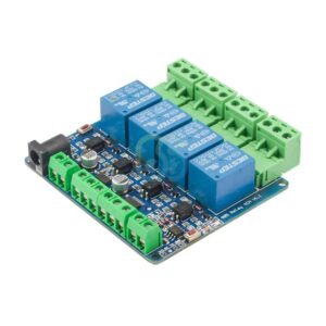 Modbus-RTU 4-Channel Optocoupler Isolation 12V Relay Module with RS485/TTL Communication