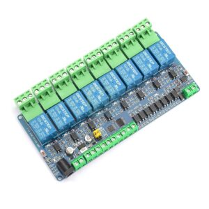 Modbus-RTU 8-Channel Optocoupler Isolation 12V Relay Module with RS485/TTL Communication