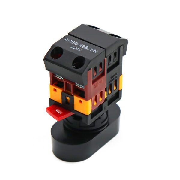 Momentary Double Push Button Switch with LED – ON/OFF START STOP (1NO+1NC) - Image 3