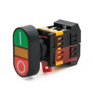 Momentary Double Push Button Switch with LED – ON/OFF START STOP (1NO+1NC)
