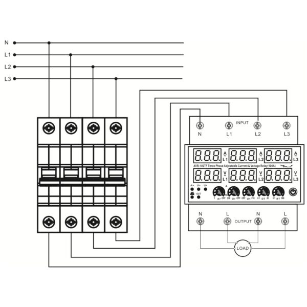 Over-current & Voltage Protection Relay 63ِِِA - Image 2