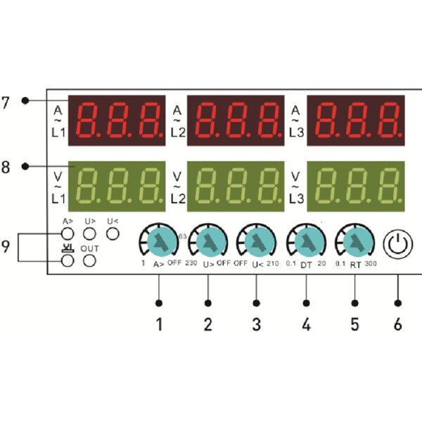 Over-current & Voltage Protection Relay 63ِِِA - Image 3