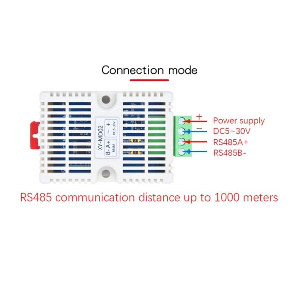 Temperature and Humidity Transmitter – RS485 Modbus RTU - Image 2