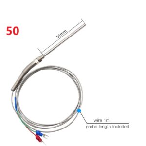 Type K Thermocouple Sensor – M8, 1m Cable, 50mm Compression Spring Probe