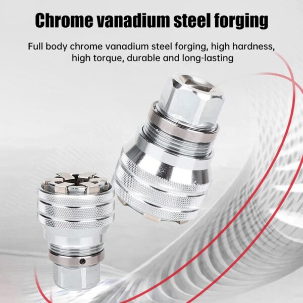 Universal Electric Wrench Sleeve Converter – Adjustable Hex Socket Adapter (10–19mm 38–34) - Image 2