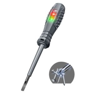 Screwdriver – Neon Bulb Voltage Tester Pen for Electricians (Insulated Pocket Tool) type (-)