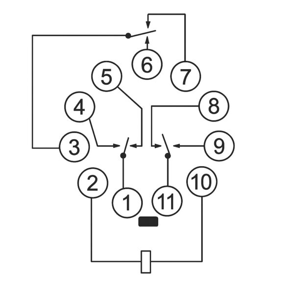 Electromagnetic Relay, Round 11Pin - Image 2