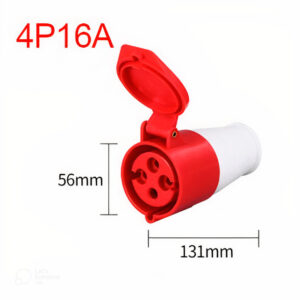 Industrial Socket 4pin Electrical Connector 16A 380V IP44